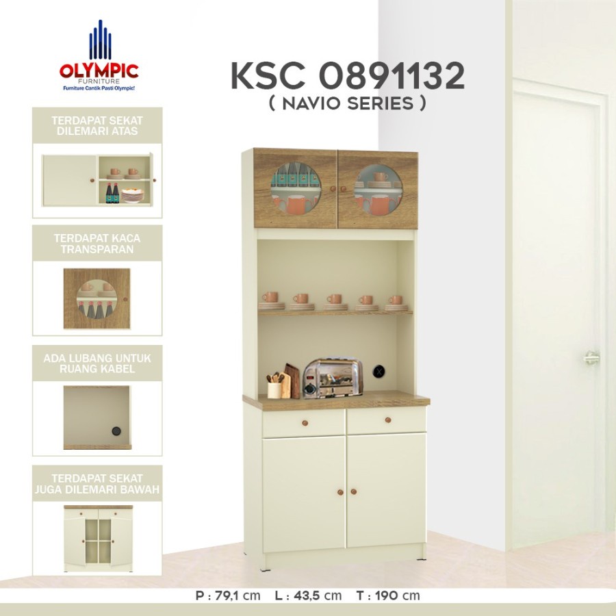 Lemari Dapur Modern OLYMPIC KSC Navio 2 Pintu