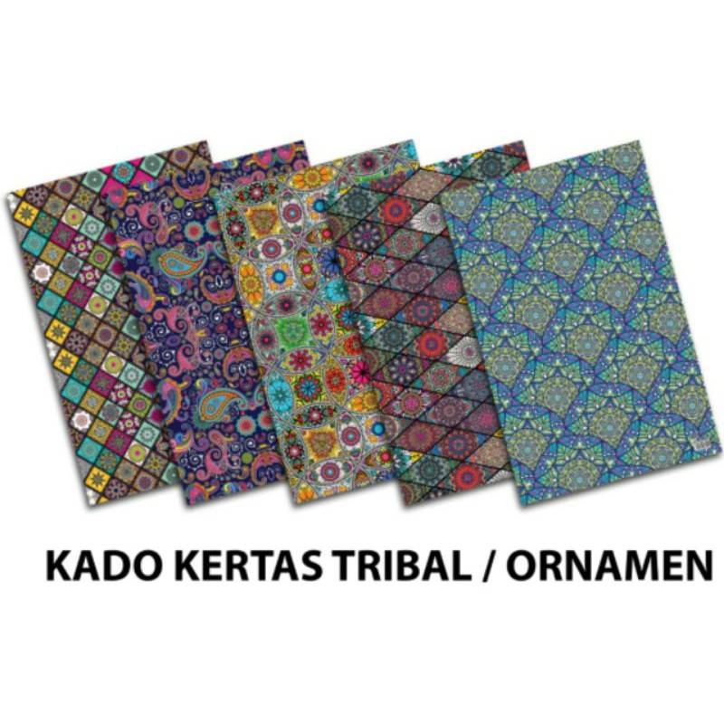 (50lembar) kertas kado/kertas bungkus/kertas kado lucu murah-BATIK