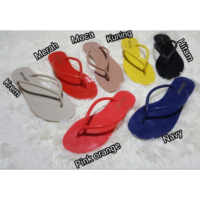 jelly sandal wanita bara bara japit sendal jepit barabara impor 1802jp