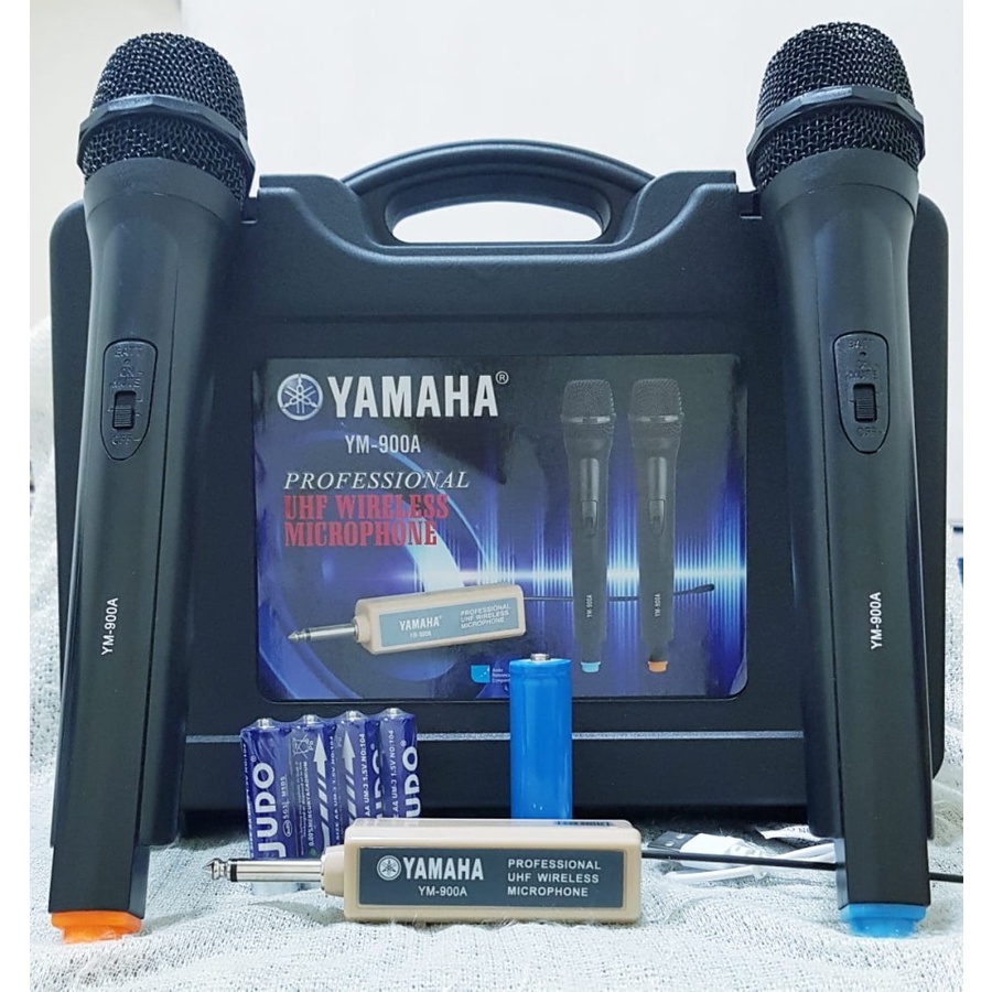 Yamaha YM-900A UHF Mik/Microphone Double Wireless Receiver Chargher