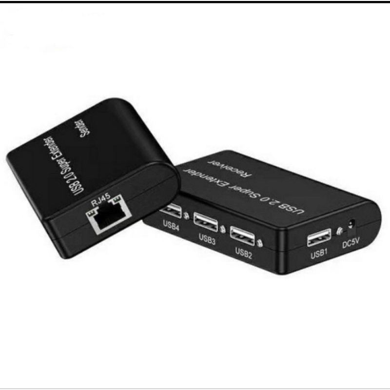 USB 2.0 EXTENDER 100 Meter With USB Hub 4port