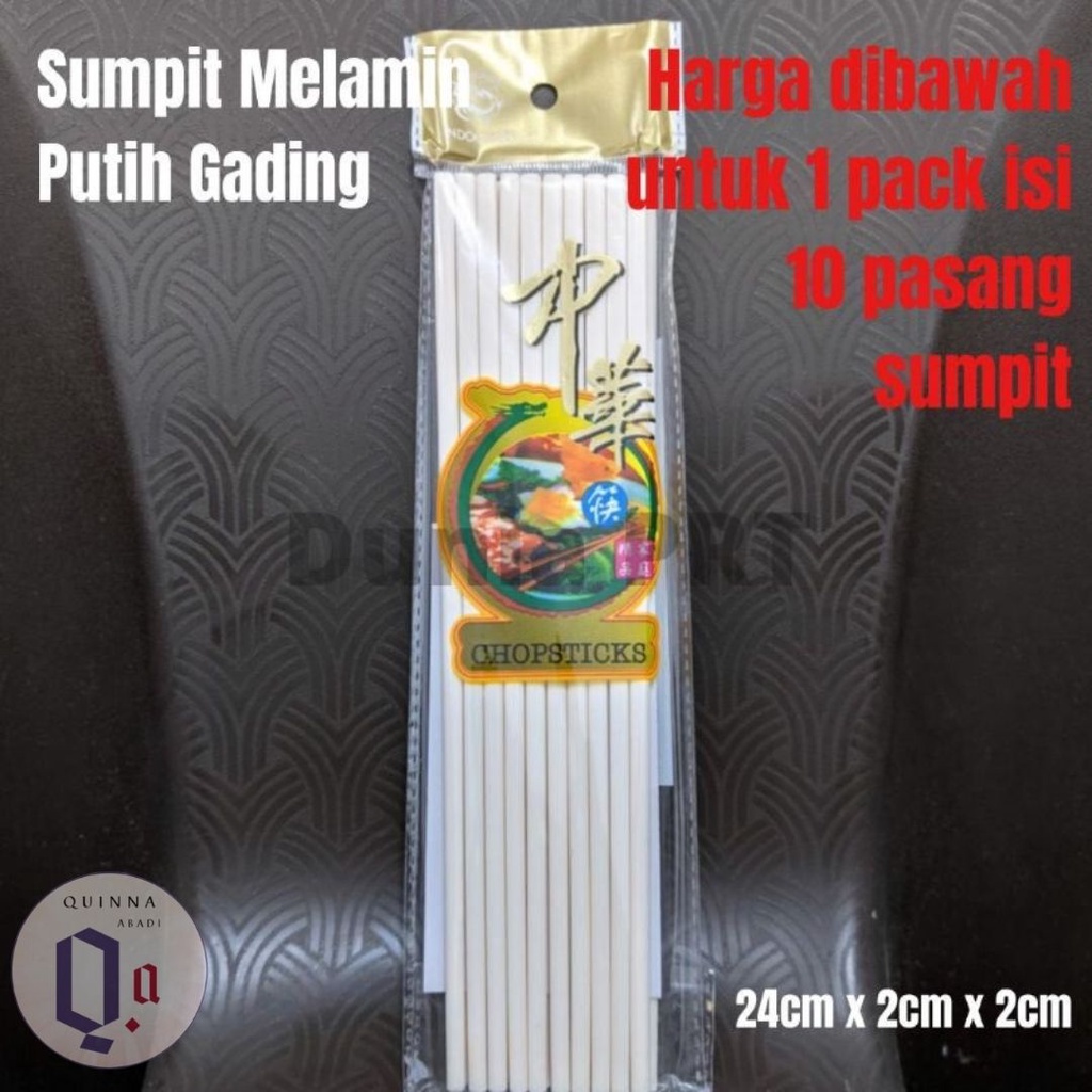 Sumpit Makan / Sumpit Melamin / Sumpit Putih Melamin 10 pasang