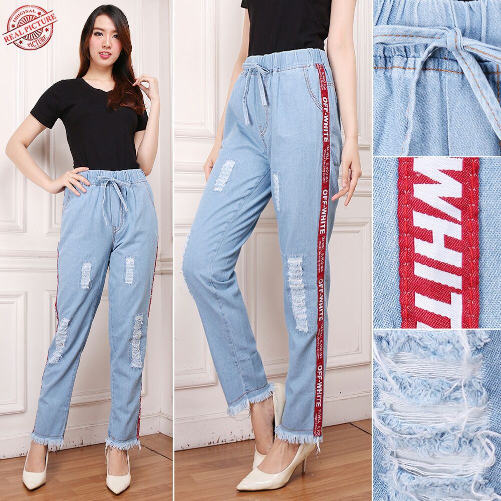 SB Collection Celana Panjang Diana Longpants Jeans Sobek Wanita