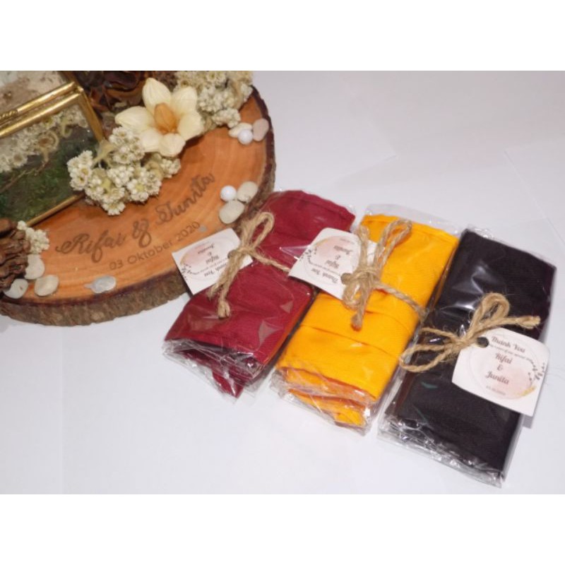 souvenir masker kain pernikahan nikah wedding murah