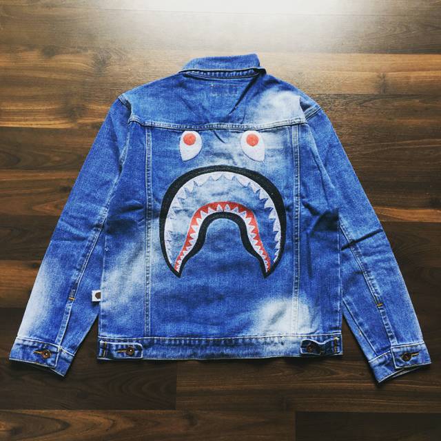 Jaket denim BAPE SHARK murah