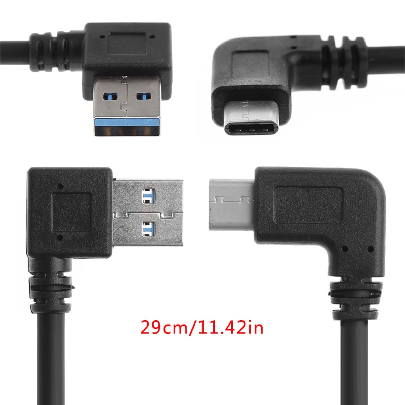 VIVI   USB3.0 A To USB3.1 Type C 90 Degree Left/Right Angle Male To Male Adapter Cable