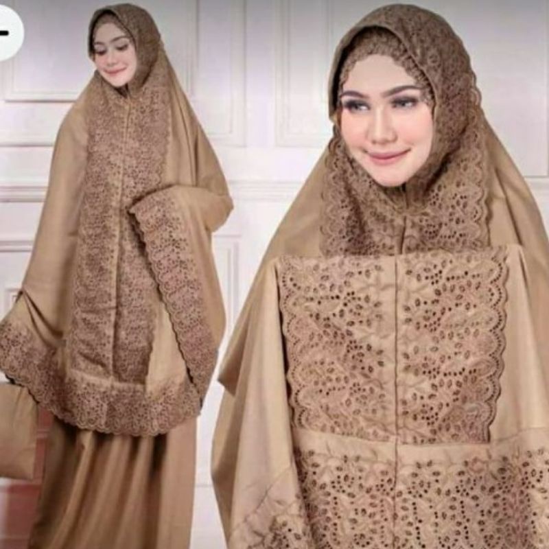 Mukena Dewasa Jumbo Full Renda KD  SITI FATIMAH // Model Terbaru Bahan Katun Premium Renda // Best Seller