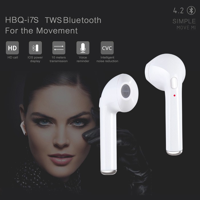 Headset - Earphone bluetooth i7S TWS 4.2 / i7s TWINS DOUBLE HEADSET