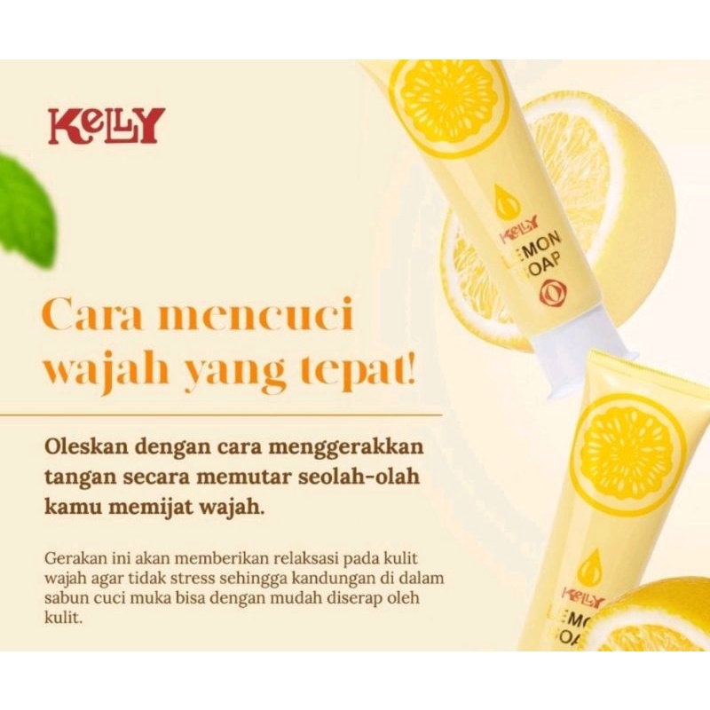 KELLY LEMON SOAP/Facial/sabun pembersih wajah