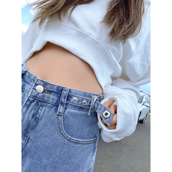 [CLEARANCE SALE] JEANS  BOYFRIEND CELANA WANITA CEWEK HIGHWAIST PANJANG BAGGY DENIM HW KULOT MX865