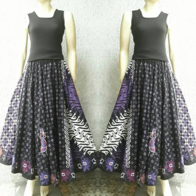 Rok batik panjang sayurasem ungu