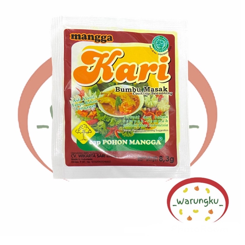 Bumbu KARI Cap Pohon Mangga 8,3gr BUMBU MASAK Curry