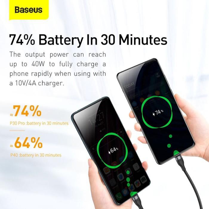 Baseus Cable Data Fast Charging 3 in 1 - Micro + Lightning + Type C 5A 1.2m