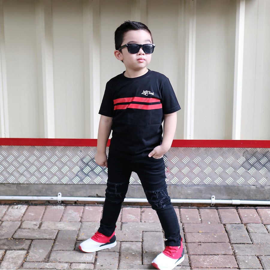 Download TERBARU!! Kaos anak Laki Laki kualitas terbaik lembut nyaman dan adem KLC06 warna hitam | Shopee ...