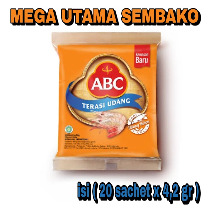 

ABC terasi udang 1 pack isi ( 20 sachet x 4,2 gr )