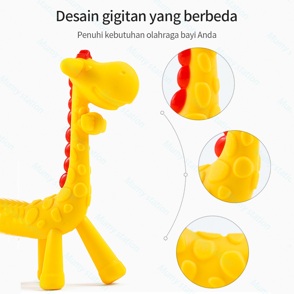 Mumystation teether bayi Mainan gigitan Bayi motif jerapah bpa free