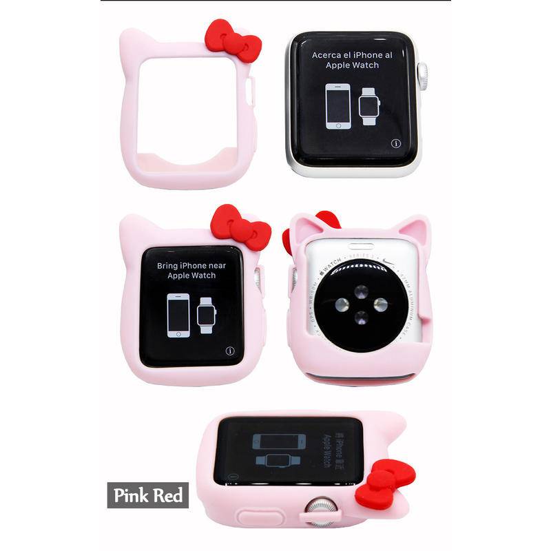 Casing Pelindung Bumper Bahan Silikon Desain Kartun Untuk Apple Watch Seri 6 / 4 / 3 / 2 / 1 / 5 / 40 / 44MM / 38MM / 42MM