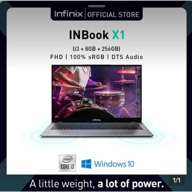 Laptop Infinix Inbook X1 1005G1 I3 Ram 8-256 Gb