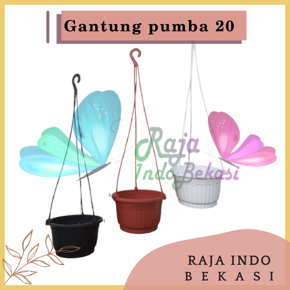 Pot Gantung 20cm Hijau - Pot Bunga Gantung Cantik 20 Cm Pot Tanaman Hias - Hanging Vas Pot