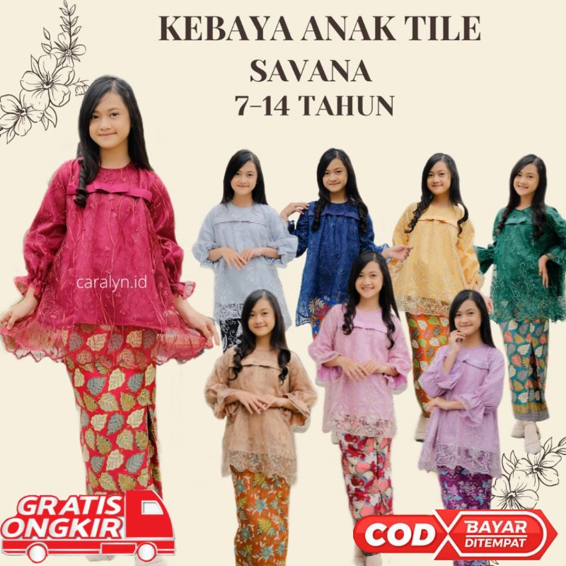 KEBAYA ANAK SET SAVANA KEBAYA TILLE 7-14 TAHUN