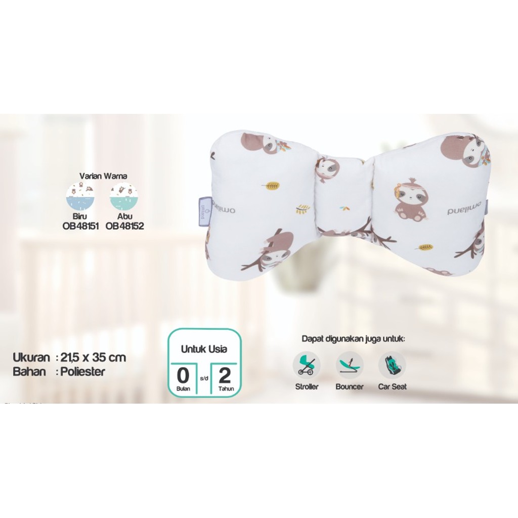 Omiland OB4815 Bantal Leher Butterfly Bayi SLOTH Series