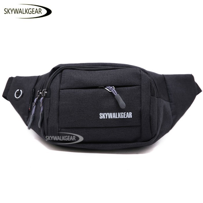 Tas Selempang Skywalkgear Adryan S2836 Tas Pinggang Import Pria Wanita - Hitam