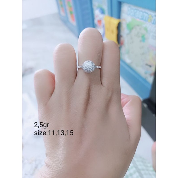 cincin bulat corr mp &amp; cincin bola mp/ cincin perak asli silver 925 lapis emas/ cincin fashion