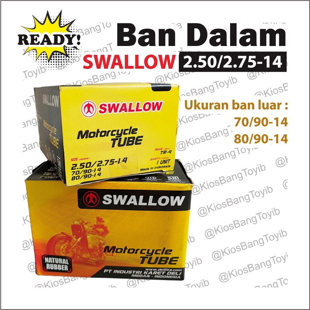 Ban Dalam Swallow Bebek Matic Ring 14 Ring 16 Ring 17