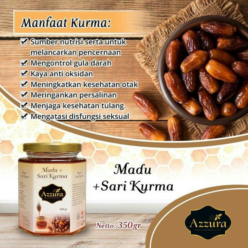 

Madu Azzura - Madu Sari Kurma 350 Gr