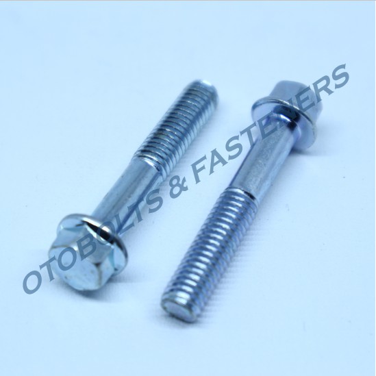 [PAKET 50PCS] Flange Bolt 6 x 35 / Baut Blok Mesin 6 x 35 / Baut Blok