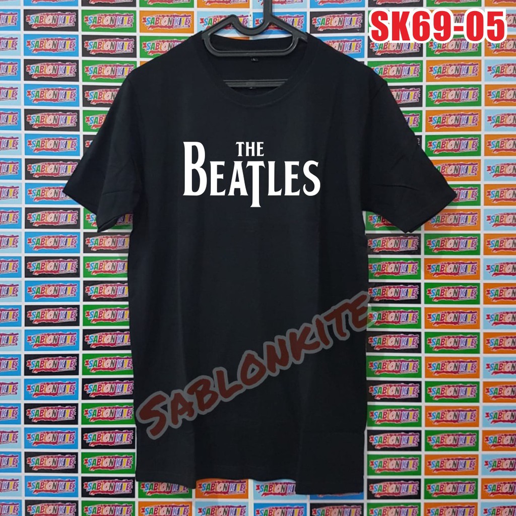 MURAH !! kaos sablon THE BEATLES bahan kaos cotton combed 30S