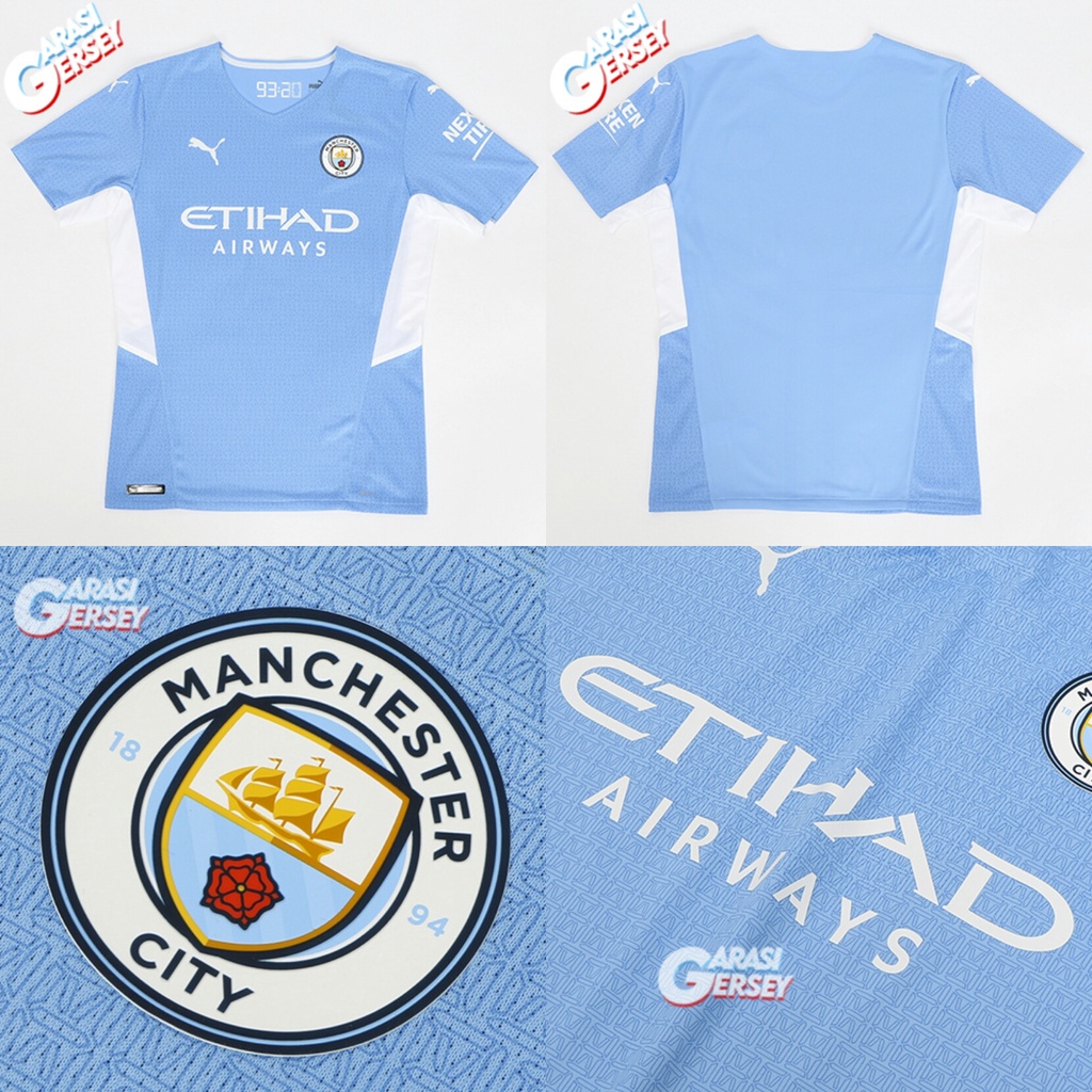 Jersey Sepak Bola City Home Player Issue 2021/2022 Mancity Home