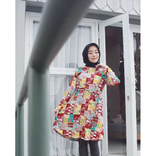 Tunik Motif Murah Busui Friendly / Nawa Tunik