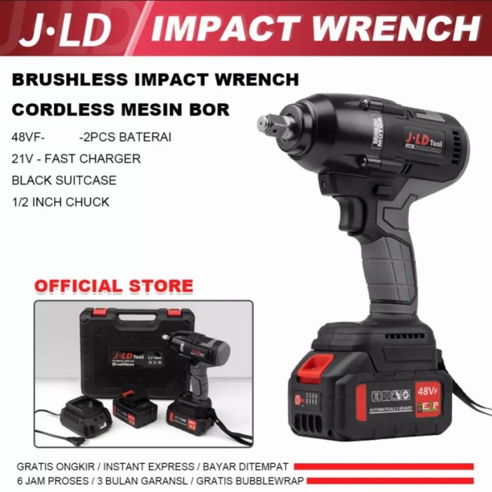 CANGGIH JLD IMPACT WRENCH 550NM JLD J-88F MESIN BUKA BAUT TRUK 550NM