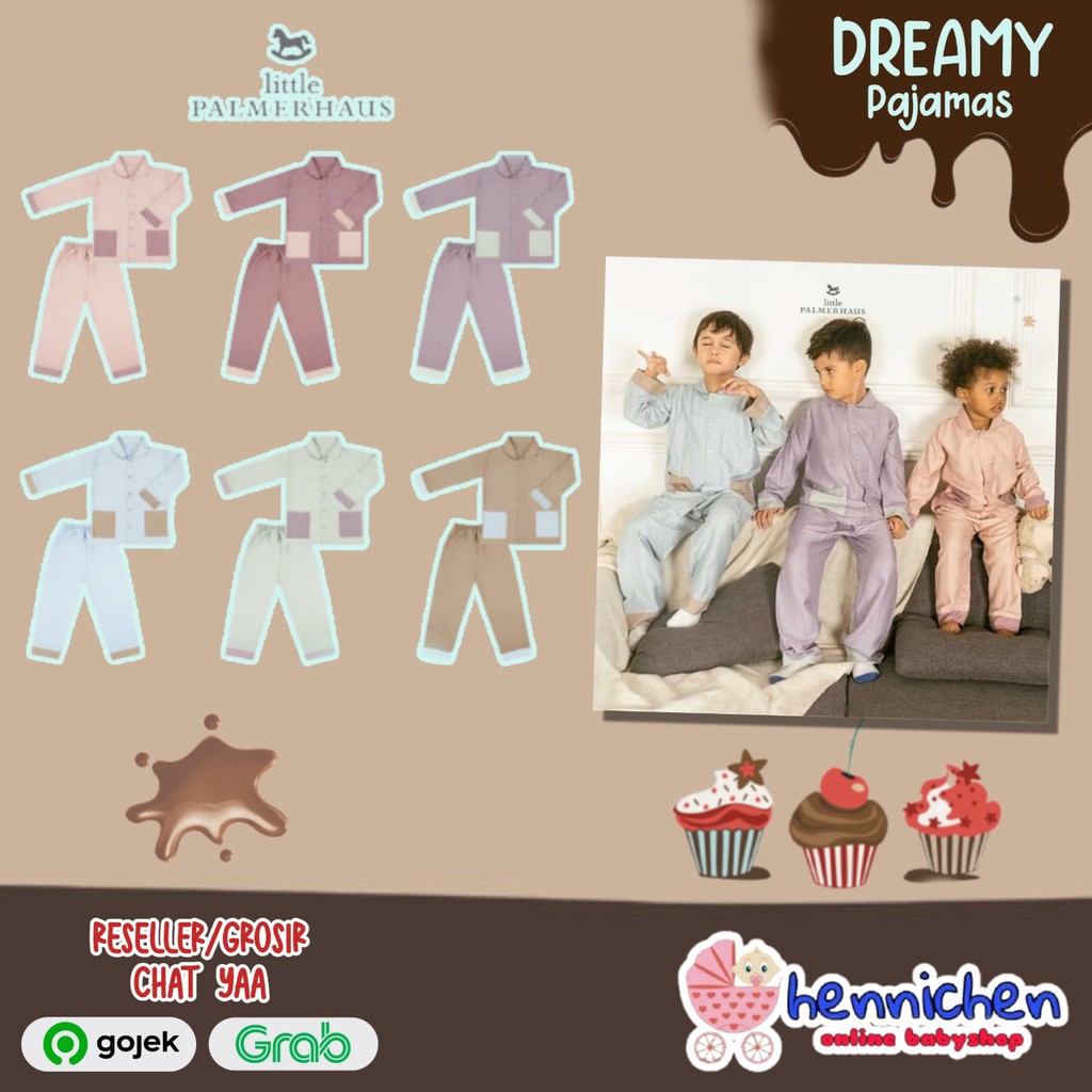 PROMO 7.7 PROMO BAJU LEBARAN PIYAMA ANAK BAJU TIDUR ANAK LITTLE PALMERHAUS PAJAMAS DREAMY SETELAN PIYAMA ANAK 1-6 TAHUN