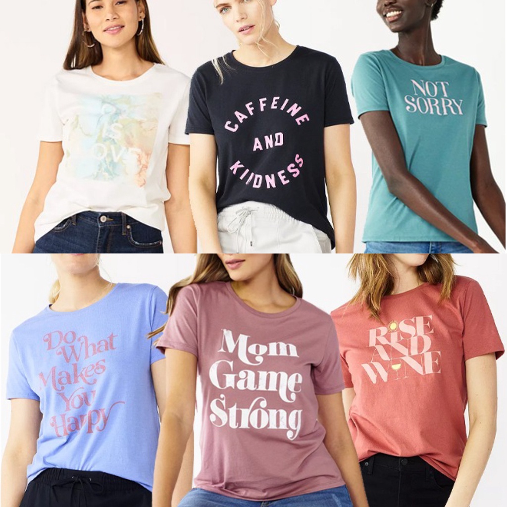 PROMO Nine west slogan crew neck basic BEST SELLER