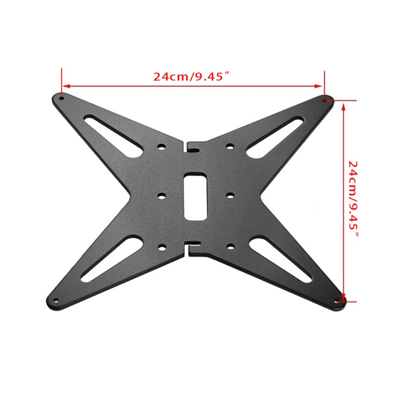 zzz Aluminium Alloy Black 240x240x4MM Hotbed Y Axis Carriage Support Hot Bed Plate