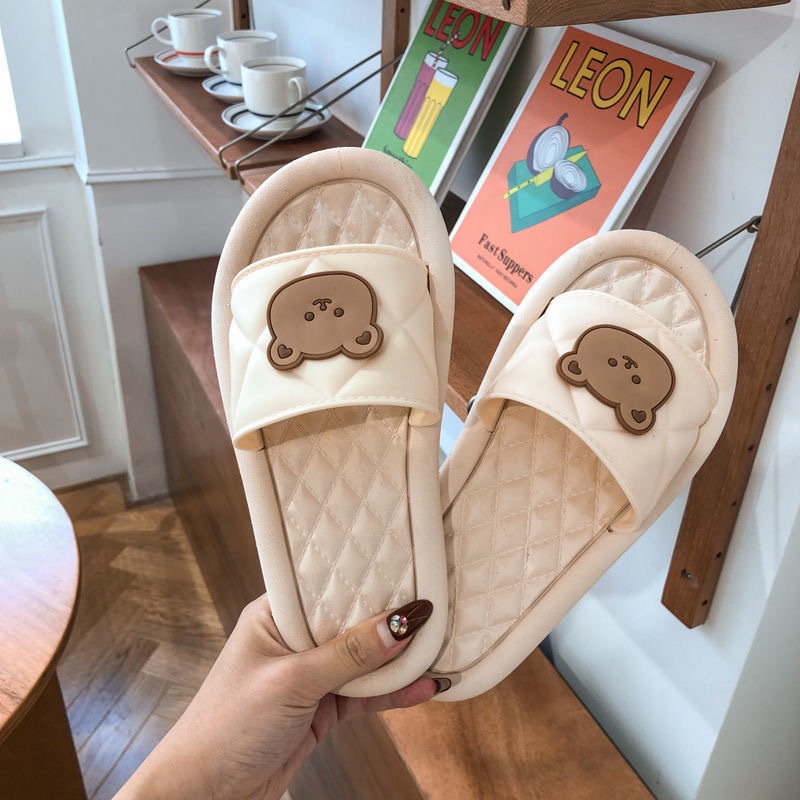 【New Arrival】FRSHome sepatu wanita sandal kondangan musim panas sandal beruang lucu sandal murah