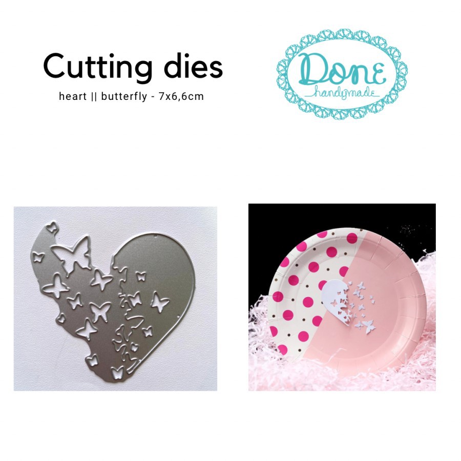 Cutting dies pisau potong love n butterfly shape DHPATTERN