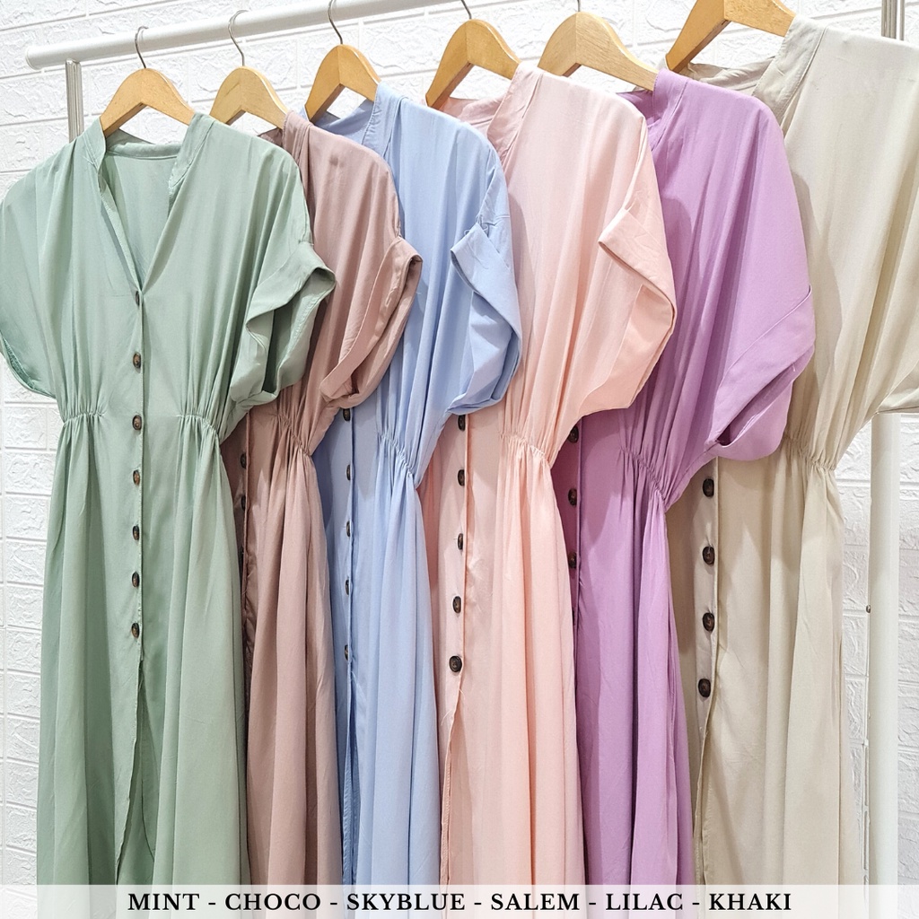 4259 cashmere button maxi dress