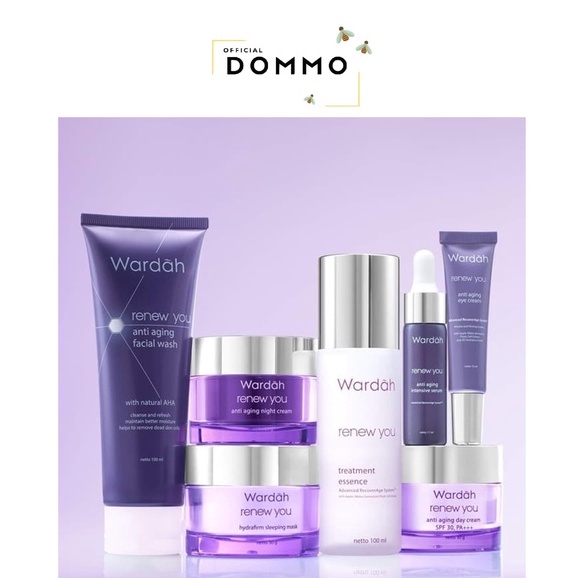 DOMMO - D8198 Wardah Renew Anti Aging Series | Day &amp; Night Cream | Serum | Essence