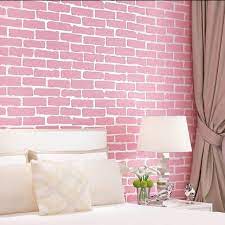 Wallpaper Stiker Dinding Murah - Walpaper Dinding 5 Meter Murah Bata Pink ALBINO88