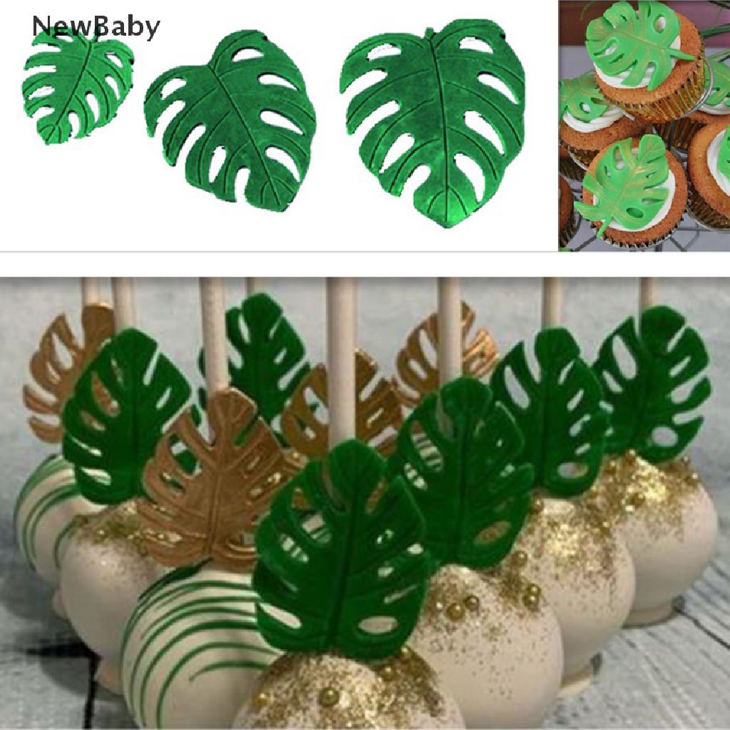 Cetakan Kue / Fondant / Cokelat DIY Bentuk Daun Monstera Bahan Silikon