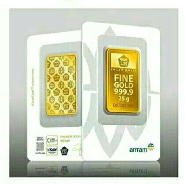 Logam Mulia Antam  25 gram REINVENTED Original 100 % eye certified