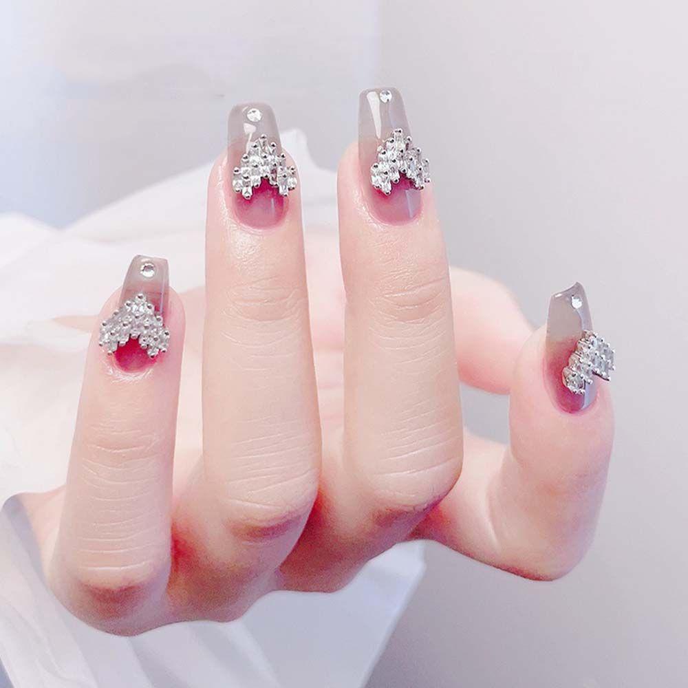 AUGUSTINA Agustina Cinta Perhiasan Nail Art Gaya Jepang Indah Flash Shiny Love Berlian Ornamen DIY Dekorasi Nail Art