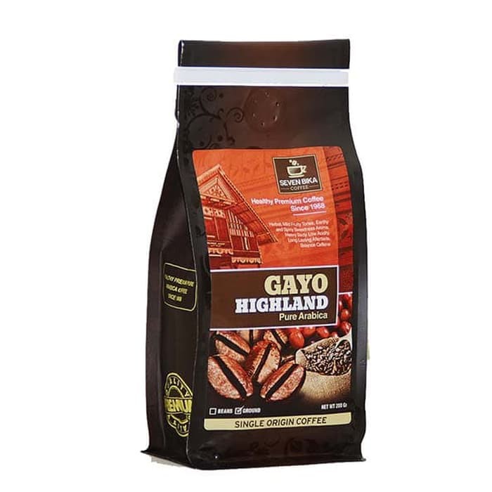 

Kopi Seven Bika Gayo Highland Pure Arabica 200 gr (Biji/Bubuk) - kkp824