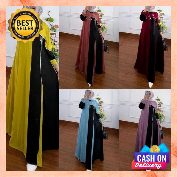 Baju Muslimah Murah Gamis Wanita Import Games Remaja Terbaru 2023 Gamis Lebaran Terbaru Dress Syari 