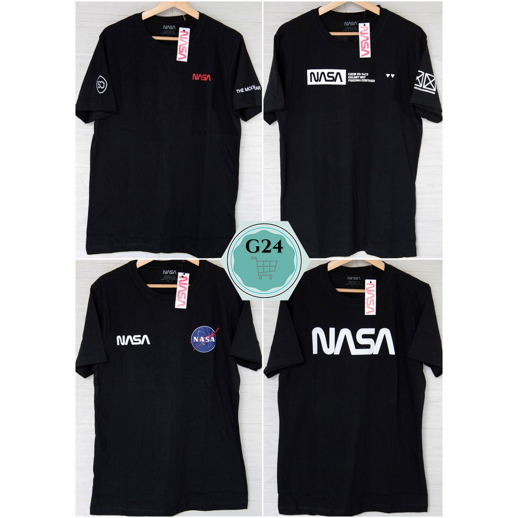 PROMO Kaos NASA - Original Import Terbaru - Edisi Hitam Putih - Kaos Nasa Harga Distributor Import