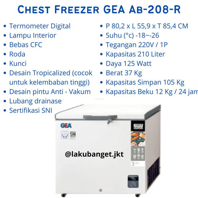 Freezer Gea Ab 208 / Chest Freezer Gea Ab-208 / Freezer Box Gea Ab208