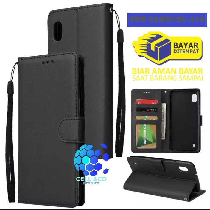 Flip cover SAMSUNG A10 Flip case buka tutup kesing hp casing flip case leather wallet